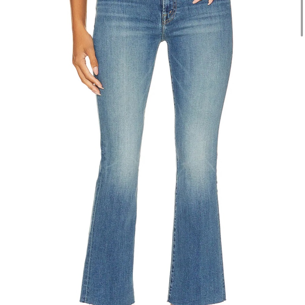 MOTHER Size 29 The Hustler Ankle Fray Flare Jeans in Healing Jar